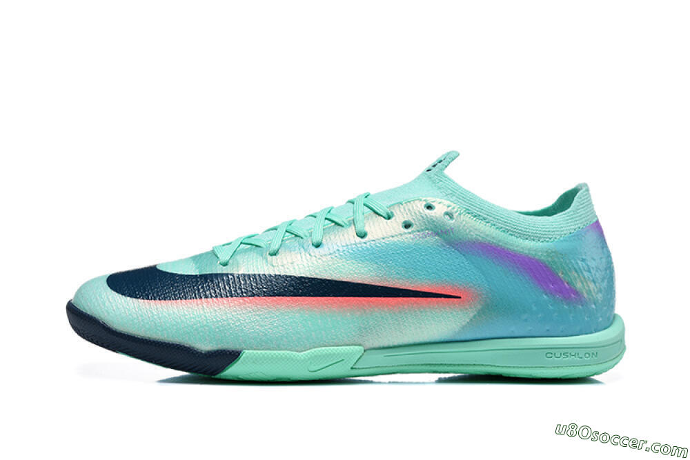 Nike Air Zoom Mercurial Vapor 17 Elite IC Indoor & Futsal Soccer Shoes - Turquoise/Mint Green/Dark Obsidian 2