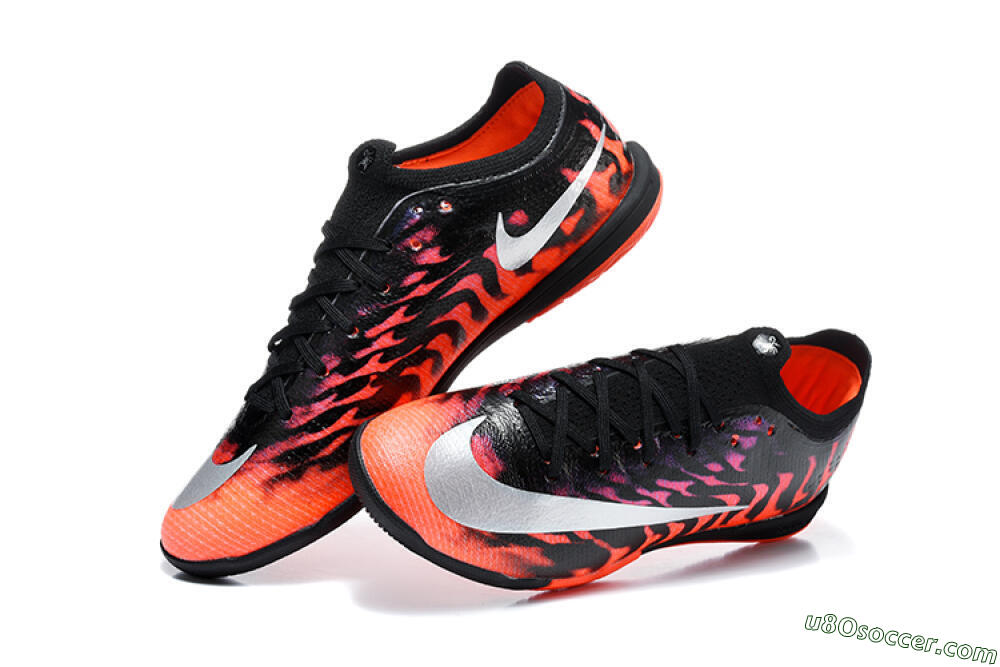 Nike Air Zoom Mercurial Vapor 17 Elite IC Indoor & Futsal Soccer Shoes - Black/Black/Bright Crimson 6