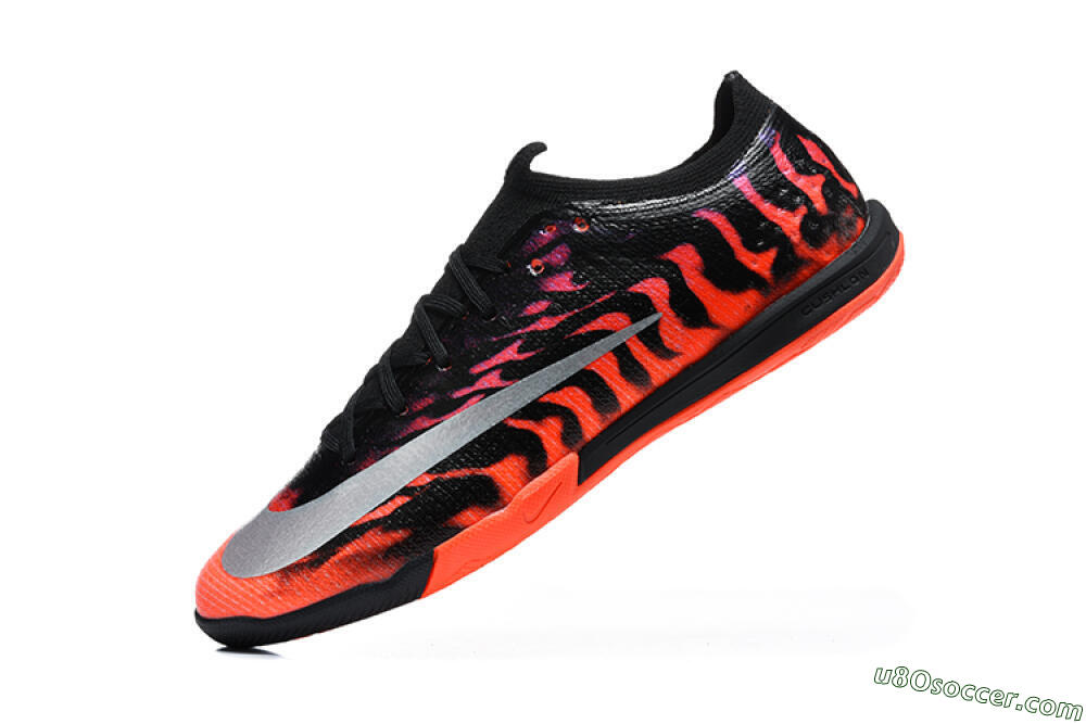 Nike Air Zoom Mercurial Vapor 17 Elite IC Indoor & Futsal Soccer Shoes - Black/Black/Bright Crimson 8