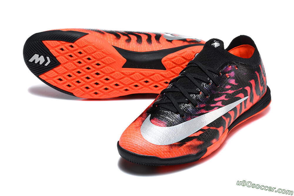 Nike Air Zoom Mercurial Vapor 17 Elite IC Indoor & Futsal Soccer Shoes - Black/Black/Bright Crimson 3