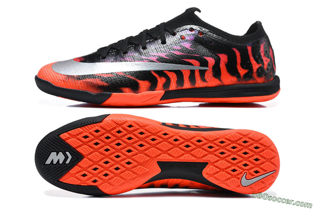 Nike Air Zoom Mercurial Vapor 17 Elite IC Indoor & Futsal Soccer Shoes - Black/Black/Bright Crimson 0
