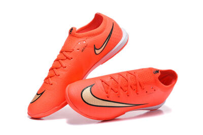 Nike Air Zoom Mercurial Vapor 17 Elite IC Indoor & Futsal Soccer Shoes - Orange/Bright Crimson/Metallic Gold
