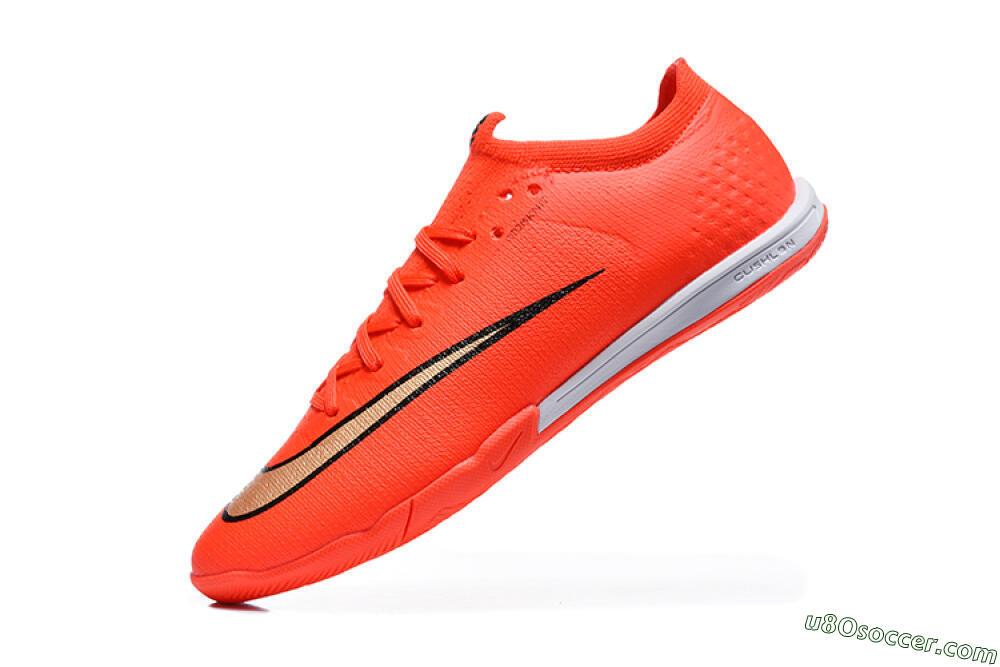 Nike Air Zoom Mercurial Vapor 17 Elite IC Indoor & Futsal Soccer Shoes - Orange/Bright Crimson/Metallic Gold 8