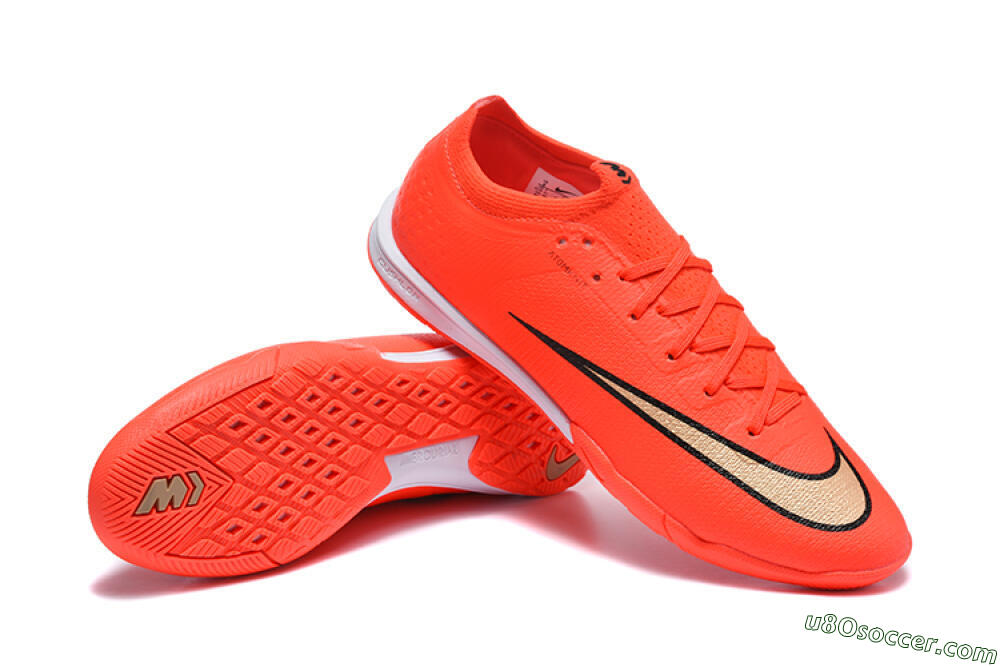 Nike Air Zoom Mercurial Vapor 17 Elite IC Indoor & Futsal Soccer Shoes - Orange/Bright Crimson/Metallic Gold 4
