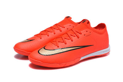 Nike Air Zoom Mercurial Vapor 17 Elite IC Indoor & Futsal Soccer Shoes - Orange/Bright Crimson/Metallic Gold