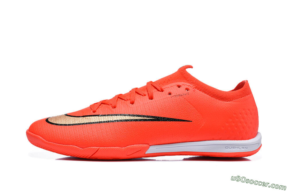 Nike Air Zoom Mercurial Vapor 17 Elite IC Indoor & Futsal Soccer Shoes - Orange/Bright Crimson/Metallic Gold 2