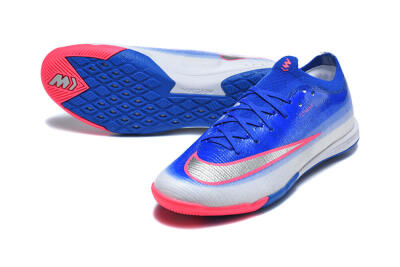 Nike Air Zoom Mercurial Vapor 17 Elite IC Indoor & Futsal Soccer Shoes - Blue/Royal Blue/Metallic Silver