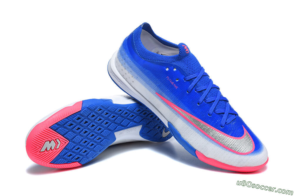 Nike Air Zoom Mercurial Vapor 17 Elite IC Indoor & Futsal Soccer Shoes - Blue/Royal Blue/Metallic Silver 4