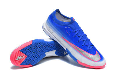 Nike Air Zoom Mercurial Vapor 17 Elite IC Indoor & Futsal Soccer Shoes - Blue/Royal Blue/Metallic Silver