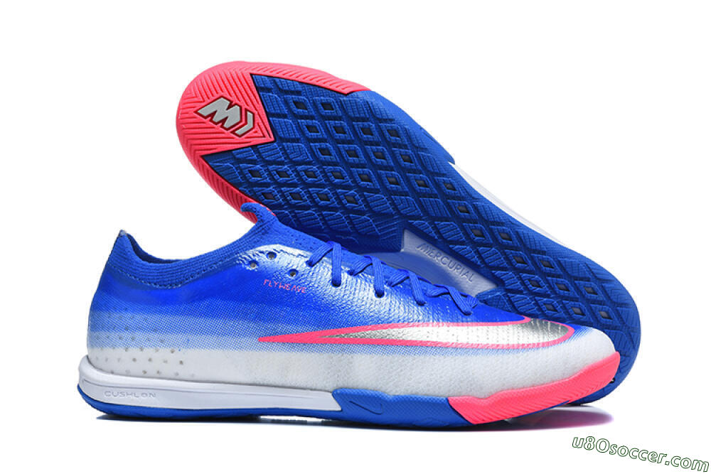 Nike Air Zoom Mercurial Vapor 17 Elite IC Indoor & Futsal Soccer Shoes - Blue/Royal Blue/Metallic Silver 1