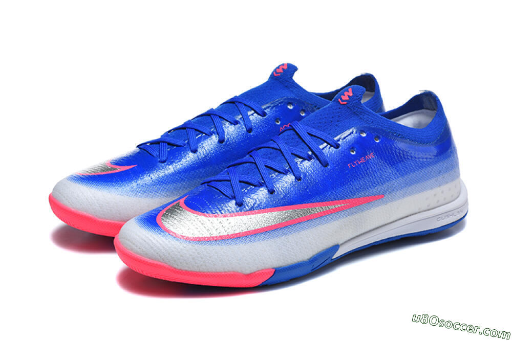 Nike Air Zoom Mercurial Vapor 17 Elite IC Indoor & Futsal Soccer Shoes - Blue/Royal Blue/Metallic Silver 5