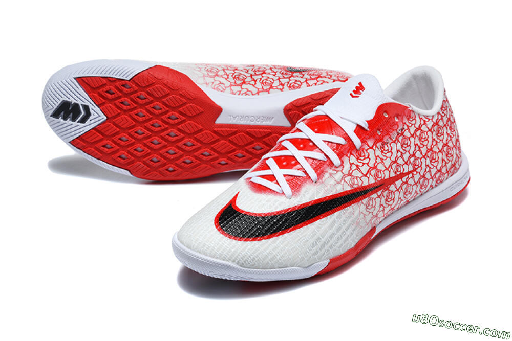 Nike Air Zoom Mercurial Superfly 11 Elite IC Indoor & Futsal Soccer Shoes - White/White/University Red 3