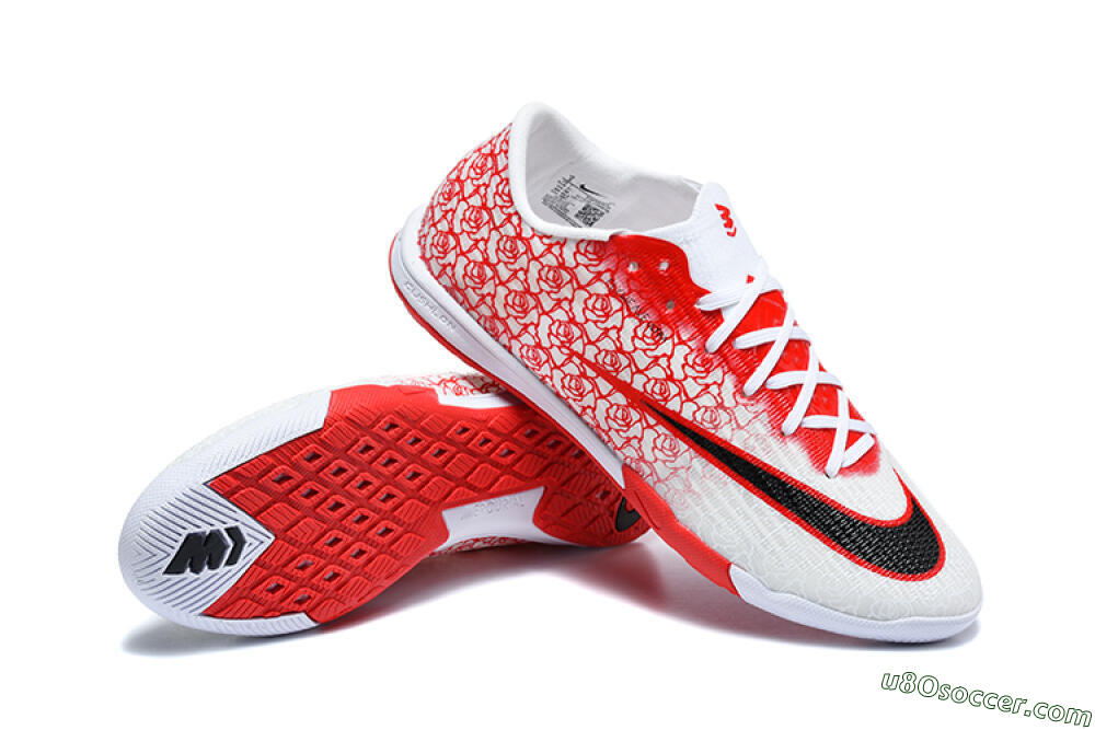Nike Air Zoom Mercurial Superfly 11 Elite IC Indoor & Futsal Soccer Shoes - White/White/University Red 4