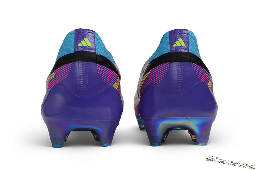 Adidas F50 Elite Laceless FG Firm Ground Soccer Cleats - Blue/Lucid Blue/Purple Rush 5