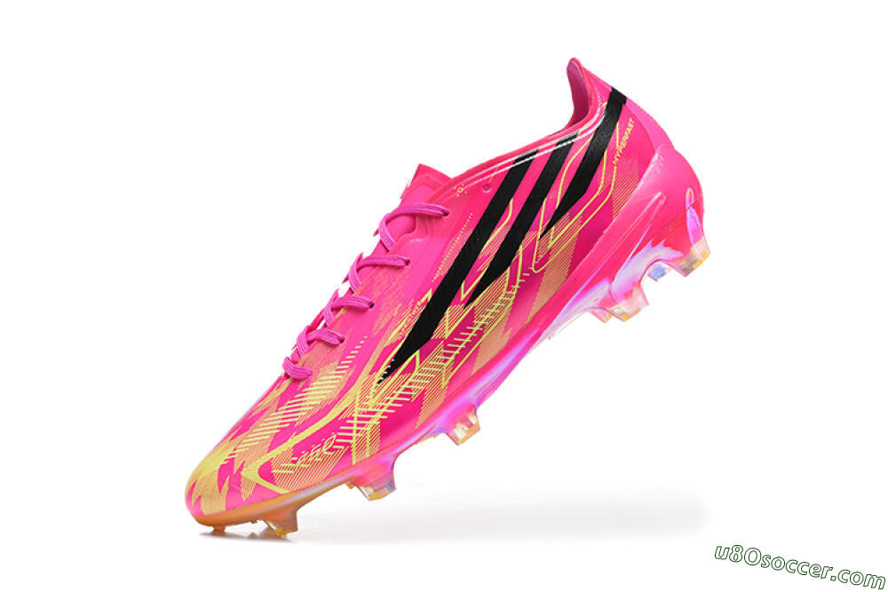 Adidas F50 Elite FG Firm Ground Soccer Cleats - Pink/Lucid Fuchsia/Solar Yellow 8