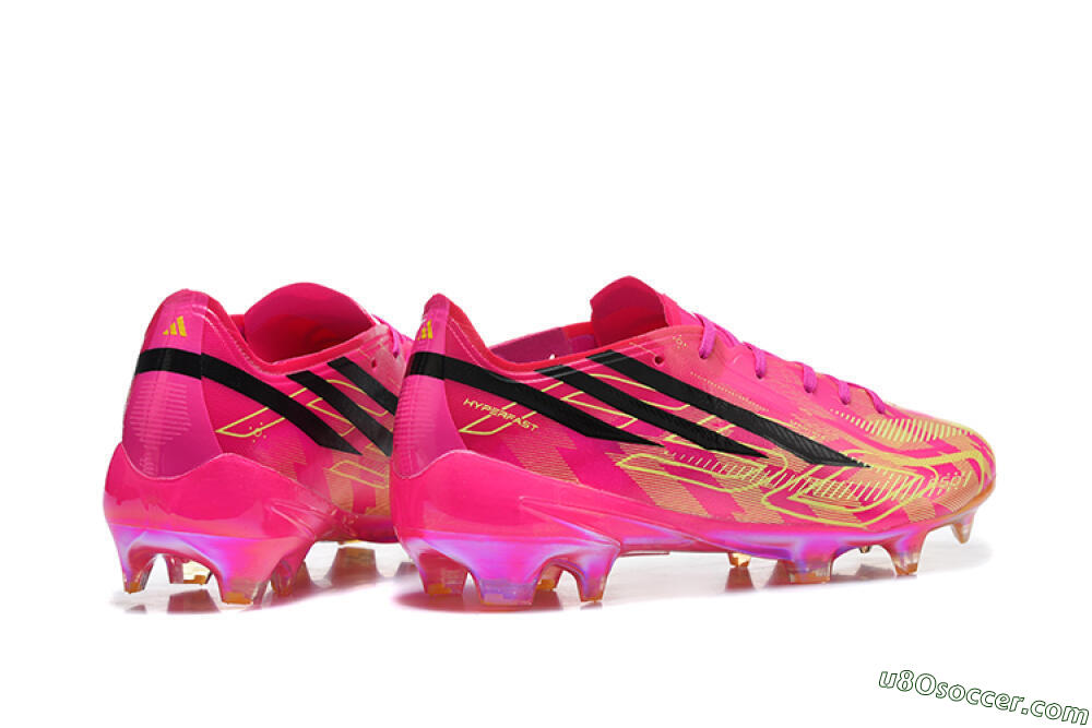 Adidas F50 Elite FG Firm Ground Soccer Cleats - Pink/Lucid Fuchsia/Solar Yellow 9