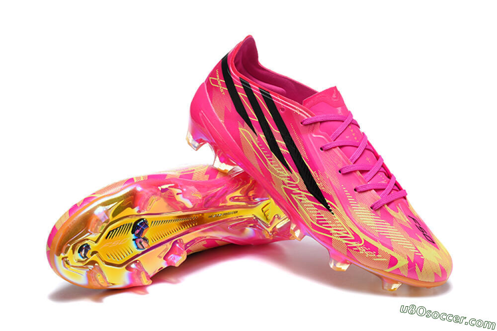 Adidas F50 Elite FG Firm Ground Soccer Cleats - Pink/Lucid Fuchsia/Solar Yellow 4