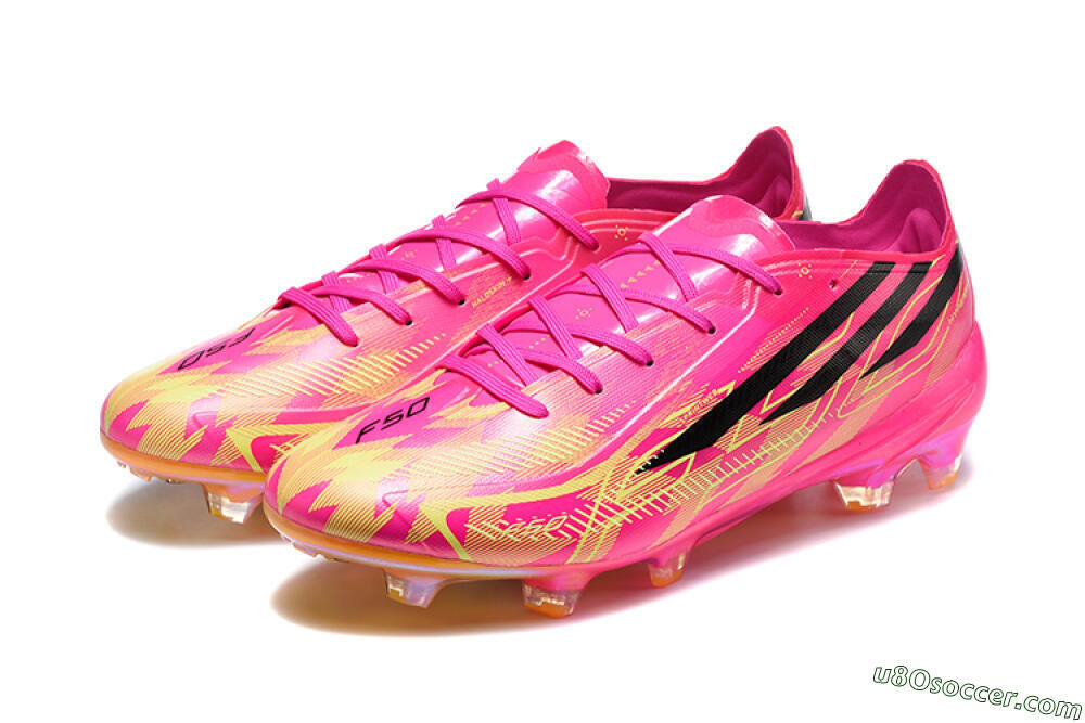 Adidas F50 Elite FG Firm Ground Soccer Cleats - Pink/Lucid Fuchsia/Solar Yellow 5