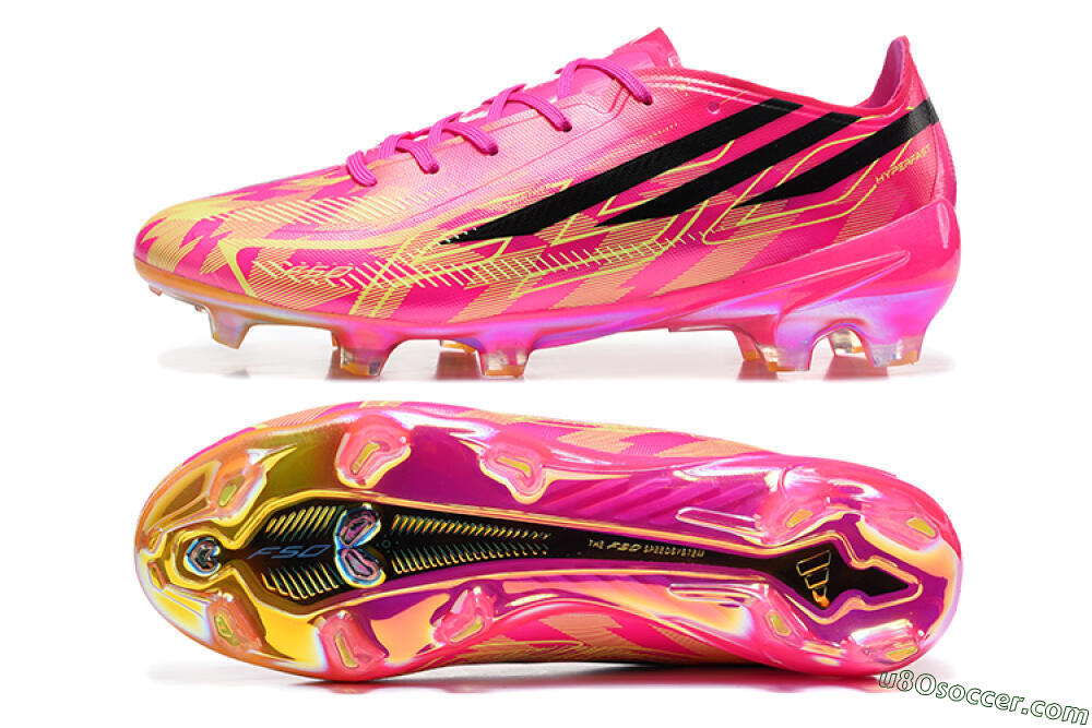Adidas F50 Elite FG Firm Ground Soccer Cleats - Pink/Lucid Fuchsia/Solar Yellow 0
