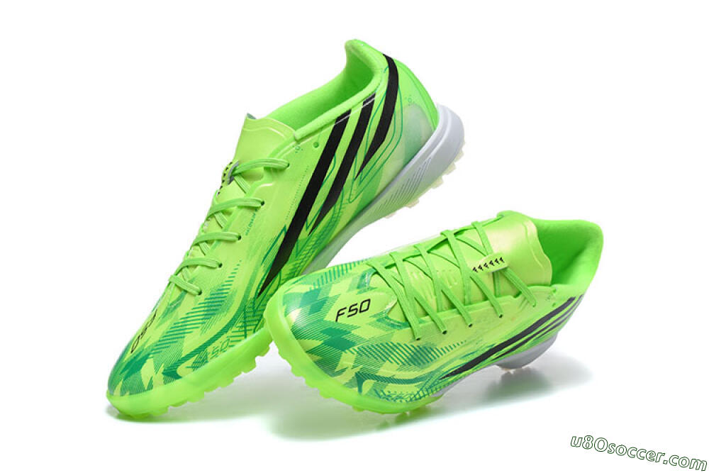 Adidas F50 Pro TF Artificial Turf Soccer Shoes - Green/Solar Green/Core Black 6