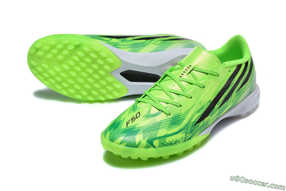 Adidas F50 Pro TF Artificial Turf Soccer Shoes - Green/Solar Green/Core Black 3