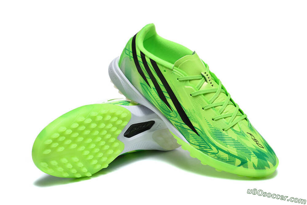 Adidas F50 Pro TF Artificial Turf Soccer Shoes - Green/Solar Green/Core Black 4