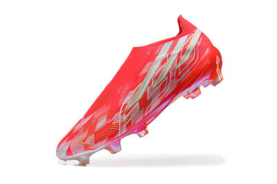 Adidas F50 Hyperfast Elite Laceless FG Firm Ground Soccer Cleats - Red/Solar Red/Metallic Gold