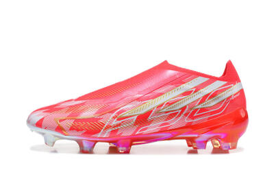 Adidas F50 Hyperfast Elite Laceless FG Firm Ground Soccer Cleats - Red/Solar Red/Metallic Gold