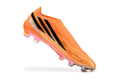 Adidas F50 Hyperfast Elite Laceless FG Firm Ground Soccer Cleats - Orange/Solar Orange/Core Black