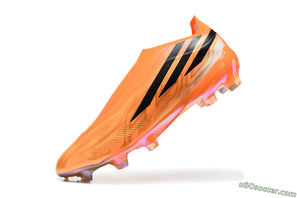 Adidas F50 Hyperfast Elite Laceless FG Firm Ground Soccer Cleats - Orange/Solar Orange/Core Black 8