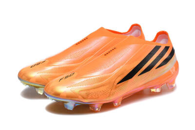 Adidas F50 Hyperfast Elite Laceless FG Firm Ground Soccer Cleats - Orange/Solar Orange/Core Black