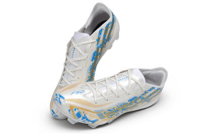 Adidas F50 Elite FG Firm Ground Soccer Cleats - White/Lucid Blue/Solar Gold