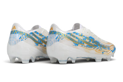 Adidas F50 Elite FG Firm Ground Soccer Cleats - White/Lucid Blue/Solar Gold