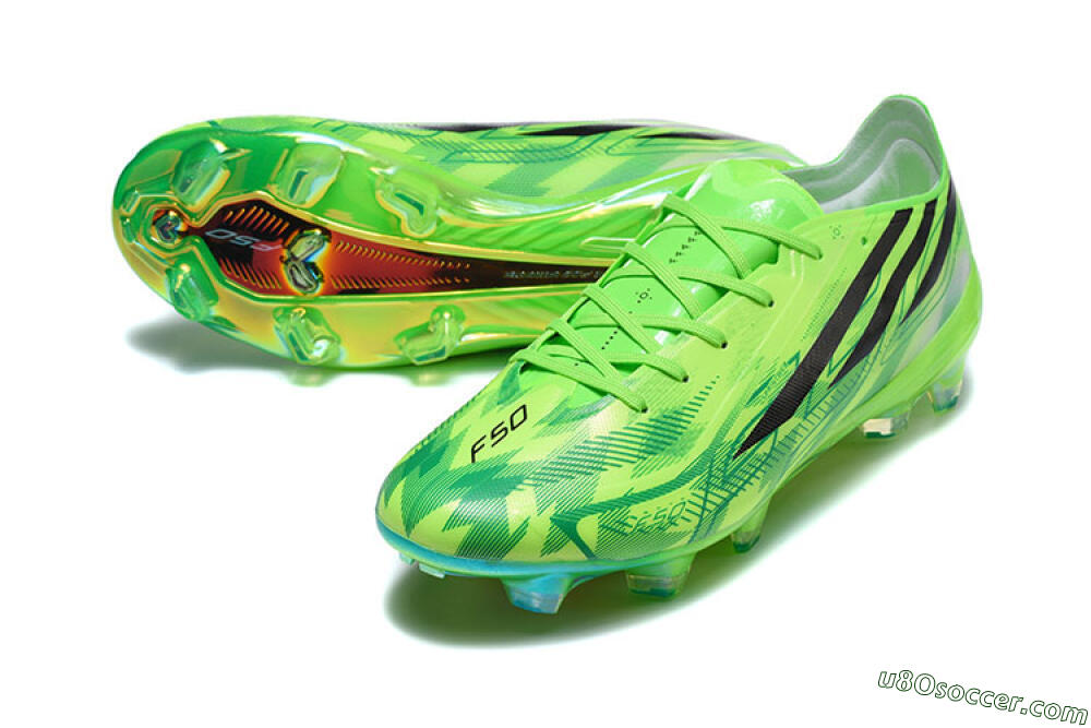Adidas F50 Elite FG Firm Ground Soccer Cleats - Green/Lucid Lime/Black 3