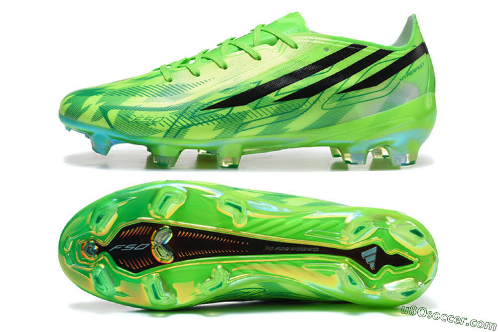 Adidas F50 Elite FG Firm Ground Soccer Cleats - Green/Lucid Lime/Black 0
