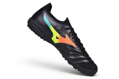 Mizuno Morelia Neo 4 TF Artificial Turf Soccer Shoes - Black/Black/Iridescent