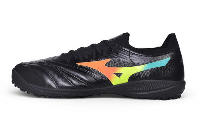 Mizuno Morelia Neo 4 TF Artificial Turf Soccer Shoes - Black/Black/Iridescent