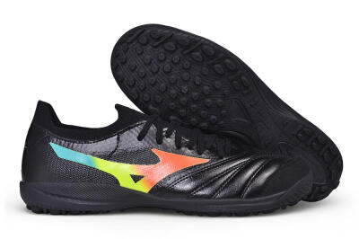 Mizuno Morelia Neo 4 TF Artificial Turf Soccer Shoes - Black/Black/Iridescent