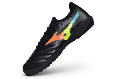 Mizuno Morelia Neo 4 TF Artificial Turf Soccer Shoes - Black/Black/Iridescent