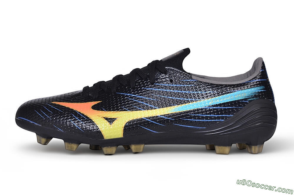 Mizuno Morelia Neo 4 FG Firm Ground Soccer Cleats - Black/Black/Solar Yellow 2