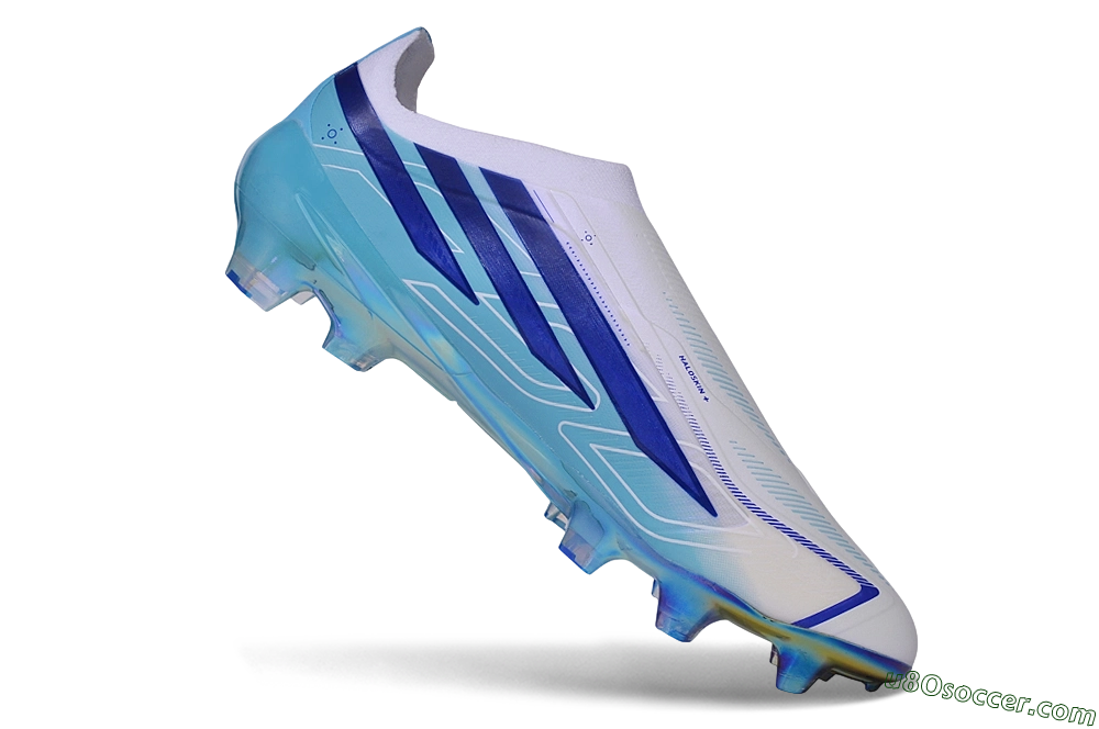 Adidas F50 Elite FG Firm Ground Soccer Cleats - White/Cloud White/Lucid Blue 5