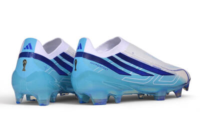 Adidas F50 Elite FG Firm Ground Soccer Cleats - White/Cloud White/Lucid Blue