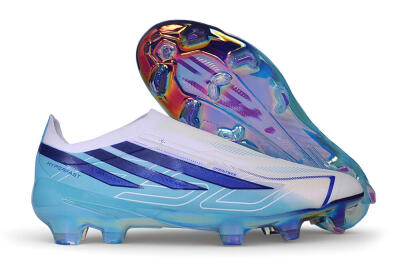 Adidas F50 Elite FG Firm Ground Soccer Cleats - White/Cloud White/Lucid Blue