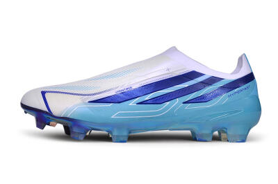 Adidas F50 Elite FG Firm Ground Soccer Cleats - White/Cloud White/Lucid Blue