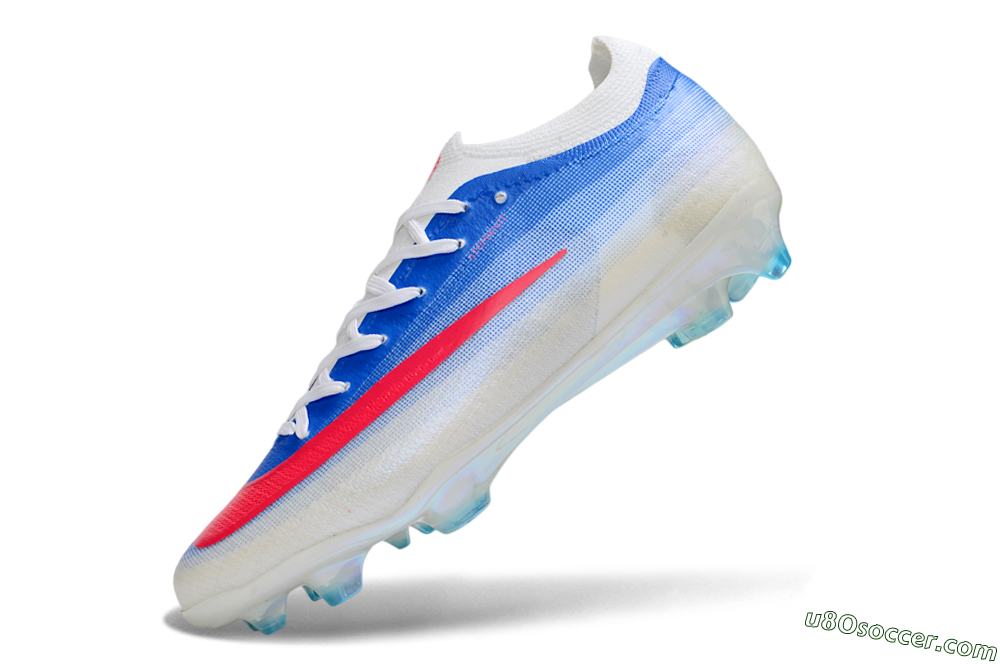 Nike Air Zoom Mercurial Vapor 17 Elite FG Firm Ground Soccer Cleats - White/Photo Blue/Bright Crimson 5