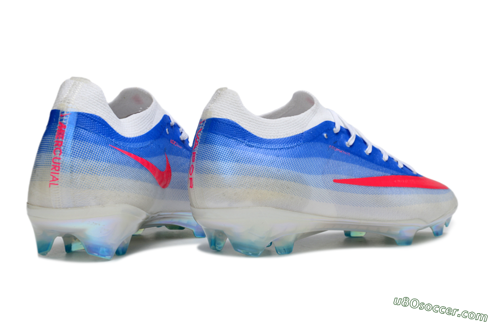 Nike Air Zoom Mercurial Vapor 17 Elite FG Firm Ground Soccer Cleats - White/Photo Blue/Bright Crimson 6