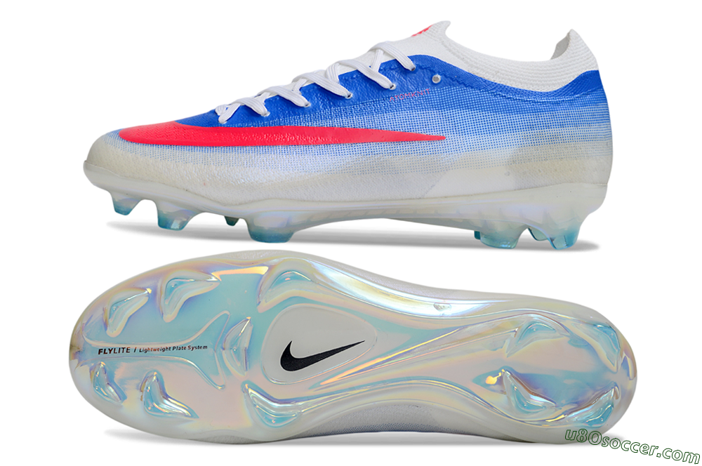 Nike Air Zoom Mercurial Vapor 17 Elite FG Firm Ground Soccer Cleats - White/Photo Blue/Bright Crimson 0