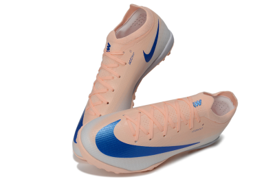 Nike Air Zoom Mercurial Vapor 17 Elite TF Artificial Turf Soccer Shoes - Peach/Sunset Peach/Royal Blue