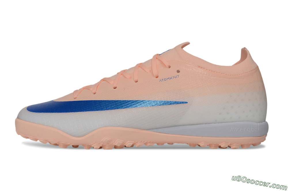 Nike Air Zoom Mercurial Vapor 17 Elite TF Artificial Turf Soccer Shoes - Peach/Sunset Peach/Royal Blue 2