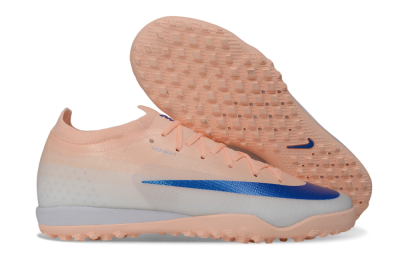 Nike Air Zoom Mercurial Vapor 17 Elite TF Artificial Turf Soccer Shoes - Peach/Sunset Peach/Royal Blue